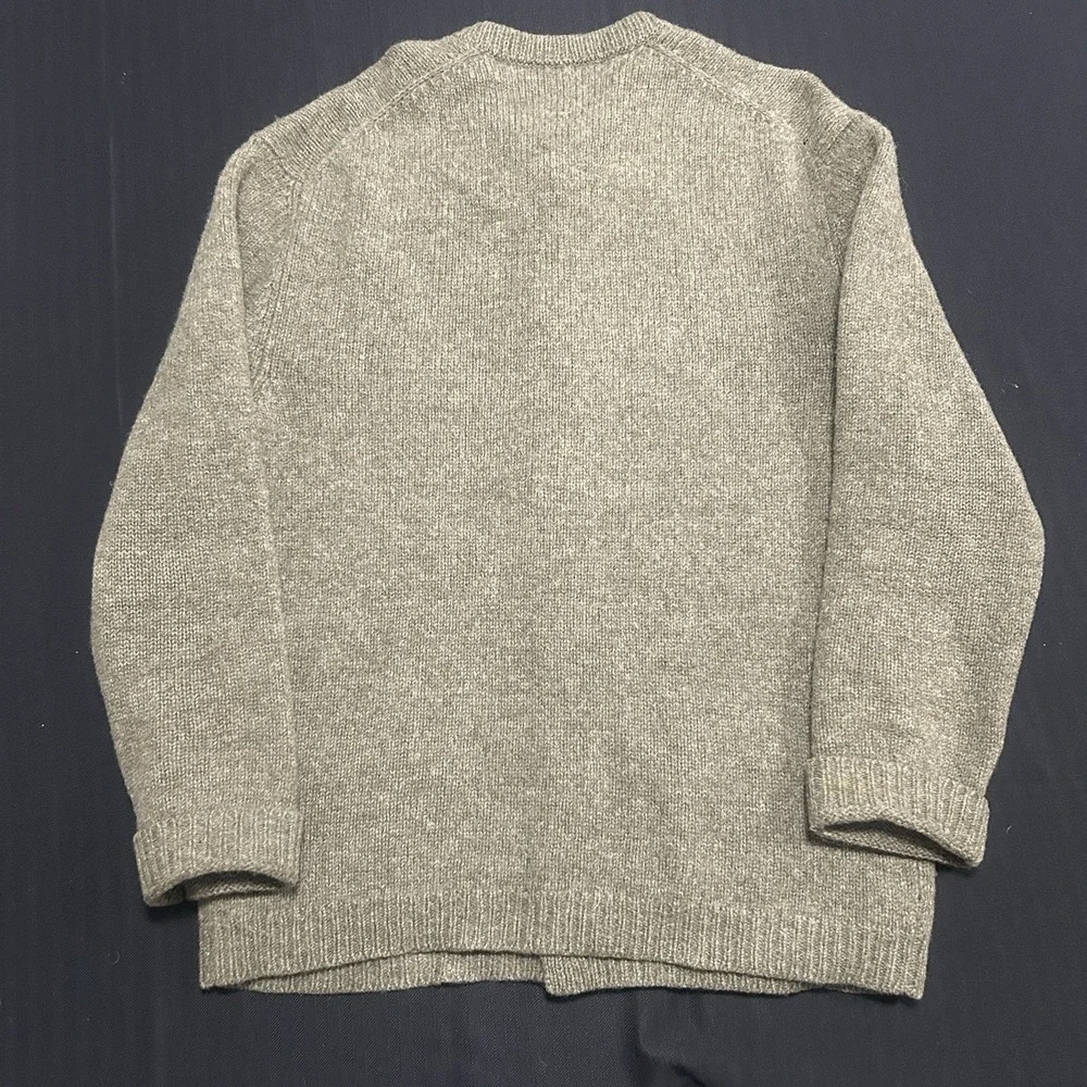 Vintage Jagdstrickware Austrian Wool Fisherman's Cardigan Adult XL (EU 54) Green